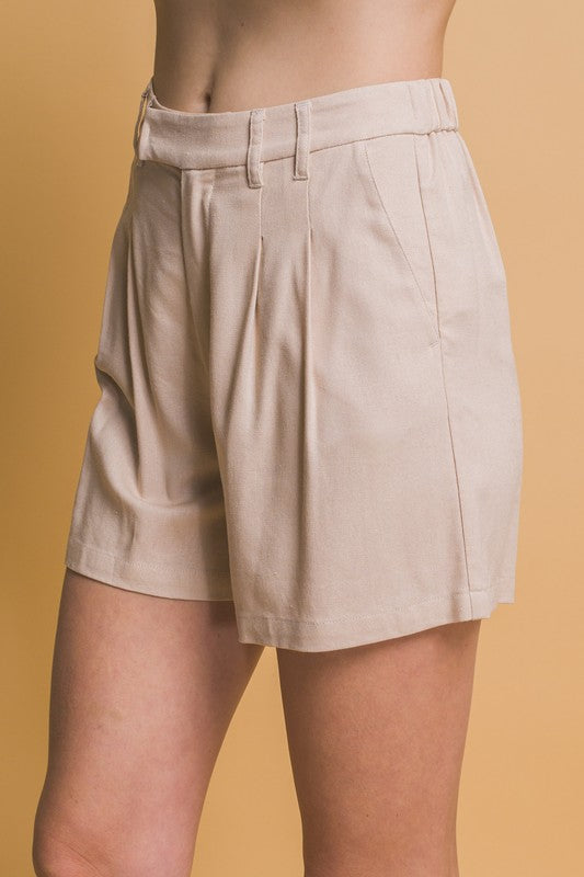 Shorts lino beige
