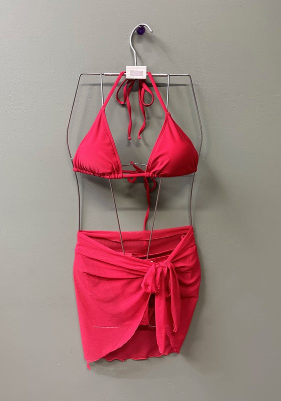 Pareo ajustable rojo