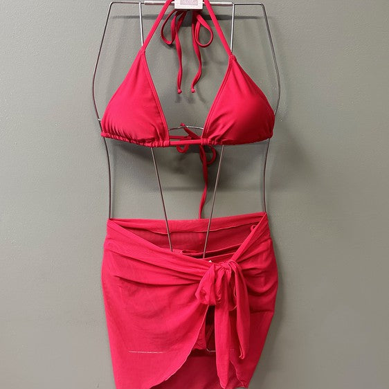 Pareo ajustable rojo