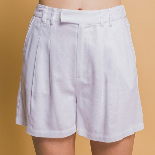 Shorts lino blanco