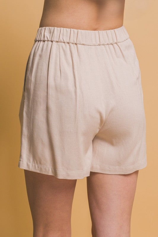 Shorts lino beige