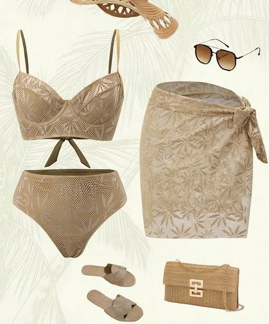 Set 3 piezas Beige